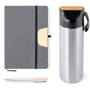 Set-Ensemble-coffret-objet-personnalise-Riviera-stylo-gourde-bloc notes